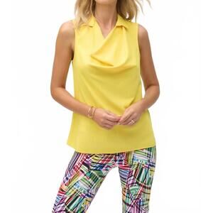 NEW JOSEPH RIBKOFF cowl neck top in citrus